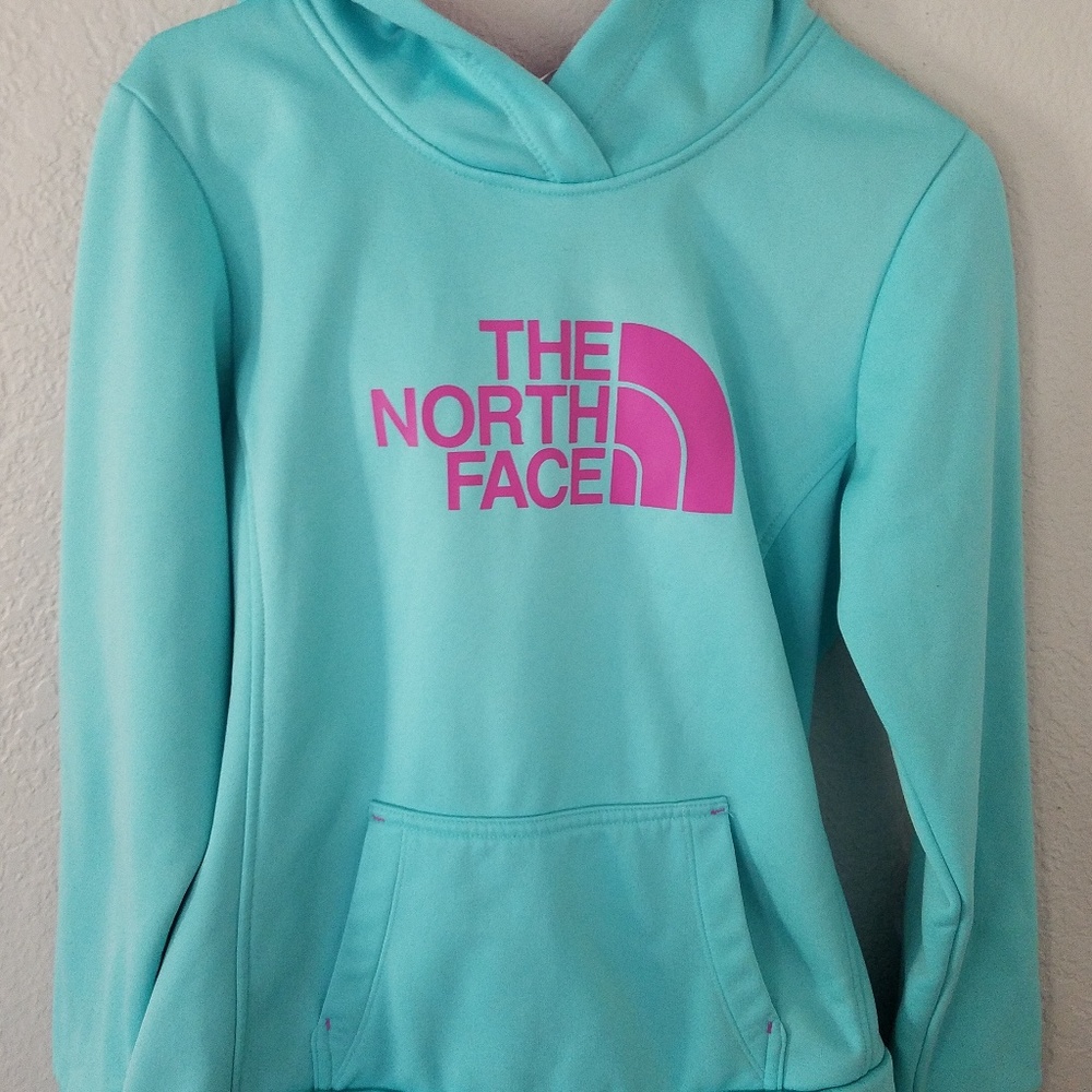 North Face sweatshirt.